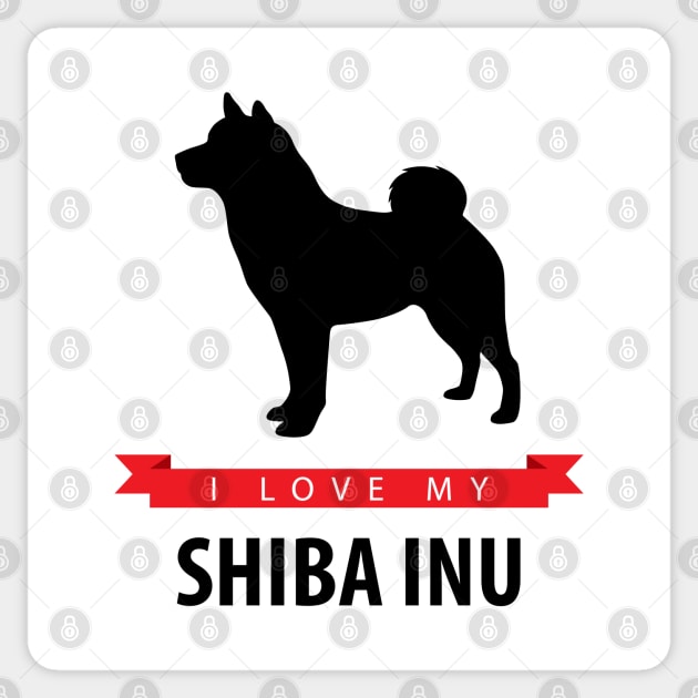 I Love My Shiba Inu Sticker by millersye